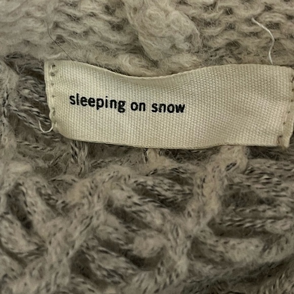 Sleeping on Snow By Anthropologie Wool Blend Hooded Sweater Oversized Small - Picture 8 of 10